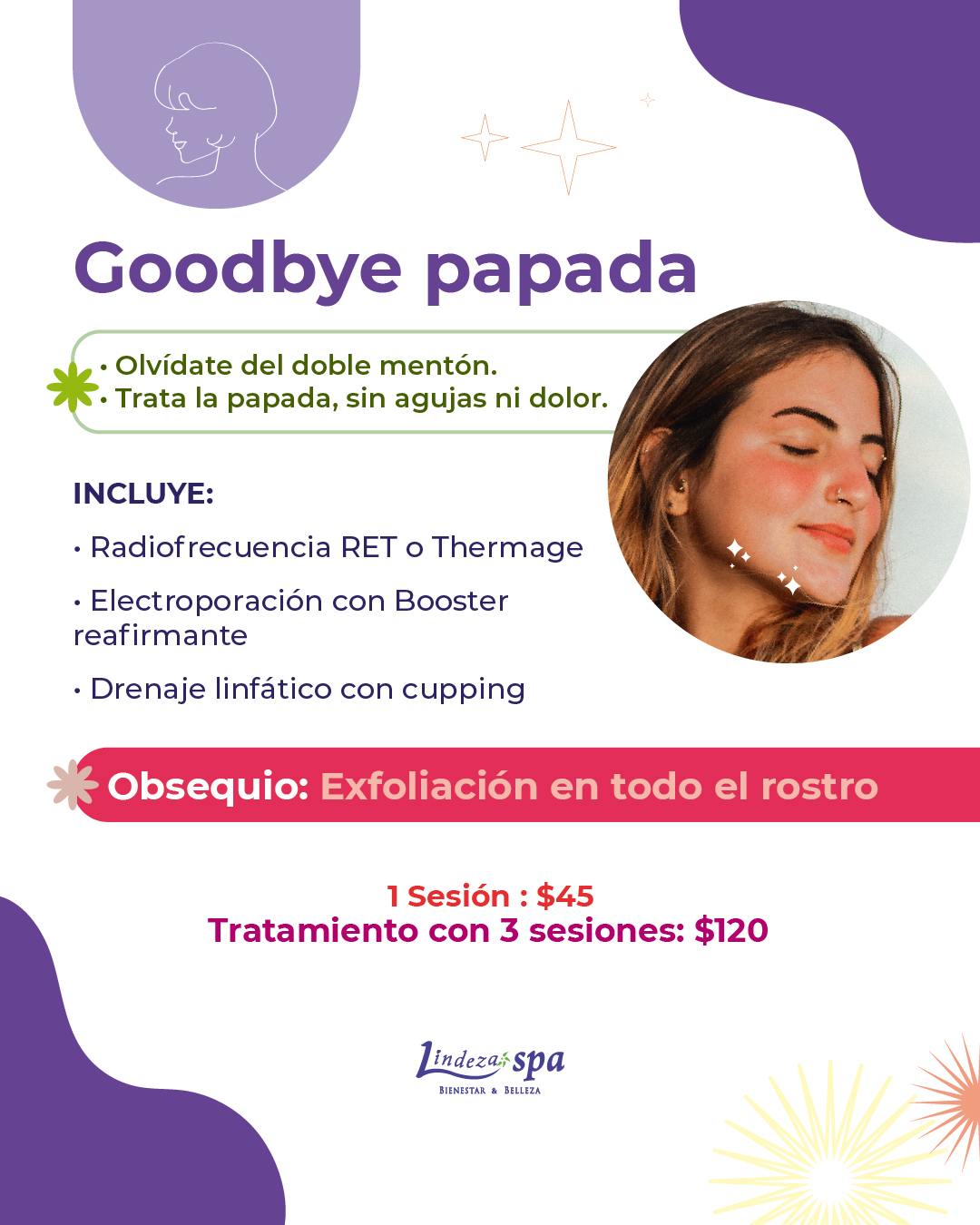 Goodbye papada, thermage, lifting, doble mentón, spa Guayaquil