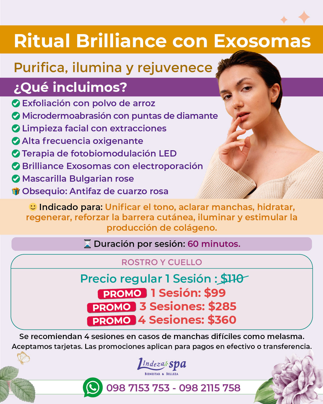 Ritual Brilliance con Exosomas, spa en Guayaquil, cuidado de la piel, limpieza facial, exosomas para luminosidad, spa