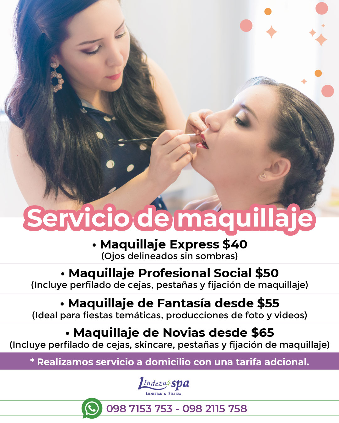 Maquillaje profesional, maquillaje de novias, bodas, spa en Guayaquil, maquillaje en Guayaquil, cuidado de la piel, pestañas postizas, base de maquillaje