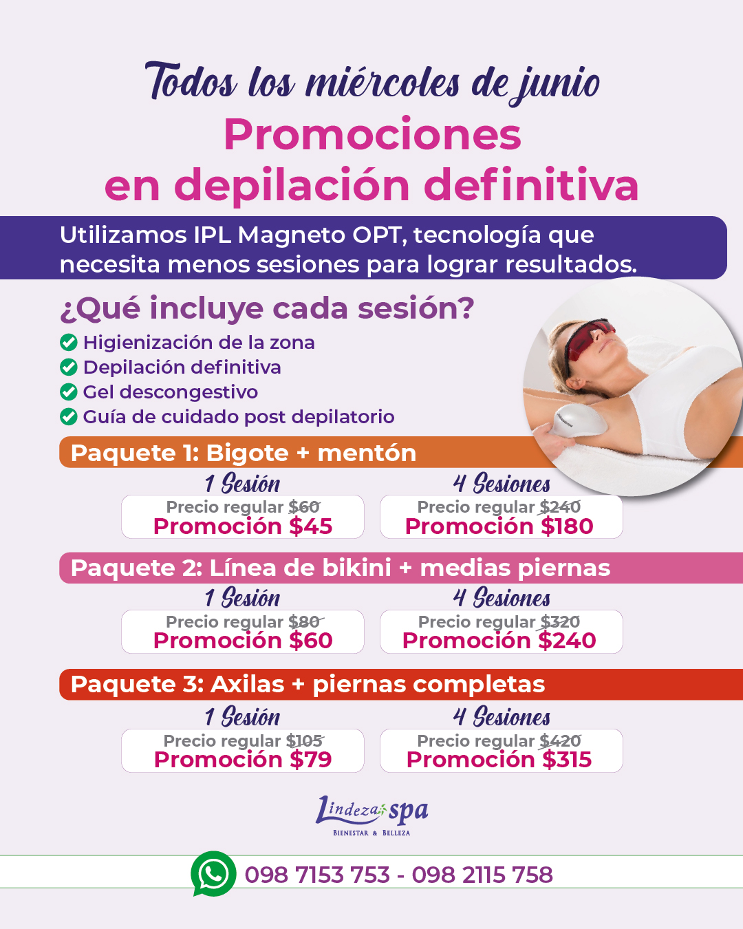depilación definitiva, depilación Guayaquil, depilación luz pulsada intensa, Kennedy Nueva, Spa en Guayaquil