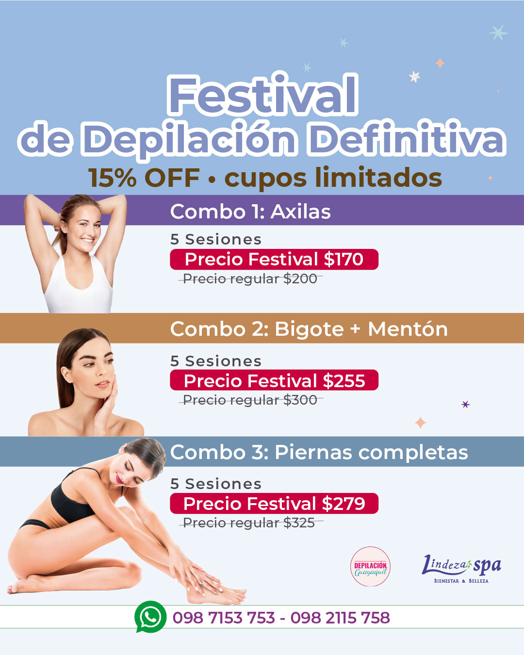 Depilación definitiva en Guayaquil, depilación láser en Guayaquil, depilación de axilas, depilación de bigotes, depilación de piernas, cuidado de la piel en Guayaquil