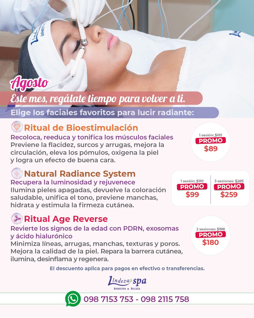 limpieza facial, spa, spa en Guayaquil, exosomas faciales, PDRN, bioestimulación muscular facial, luminosidad, Guayaquil Kennedy