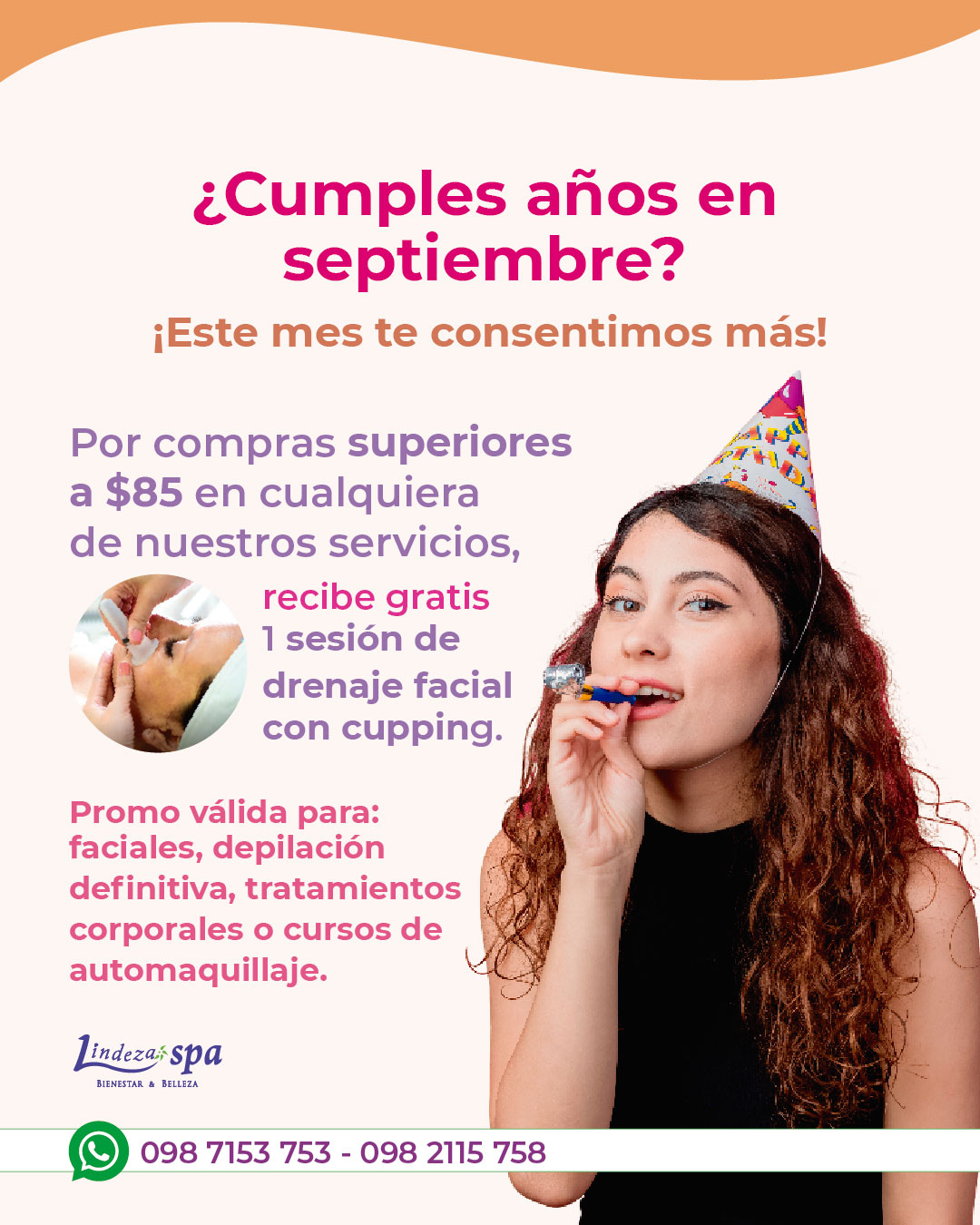 Spa para cumpleañeras, dia de spa, regalo de cumpleaños, gift card Lindeza Spa, limpieza facial profunda