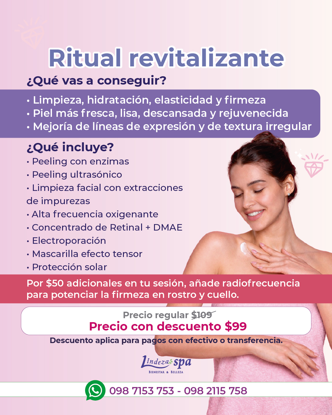 Ritual Revitalizante, spa en Guayaquil, nueva Kennedy, cuidado de la piel, DMAE, flacidez facial